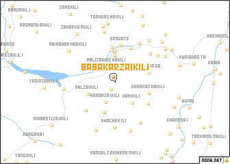 map of Bābakarzai Kili