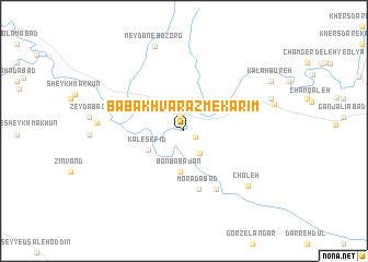 map of Bābā Khvārazm-e Karīm