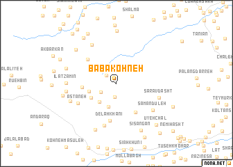 map of Bābā Kohneh