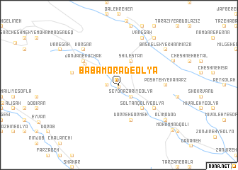 map of Bābāmorād-e ‘Olyā