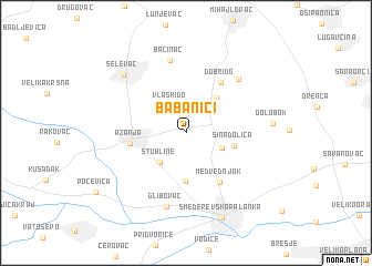 map of Babanići