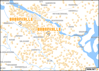 map of Bābar Kalle