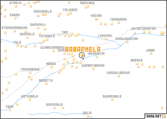map of Bābar Mela