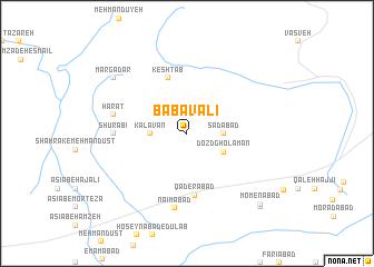 map of Bābā Valī