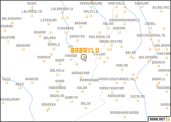 map of Bābāylū