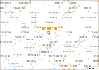 map of Babėnai