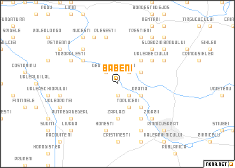map of Băbeni