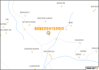 map of Bābereh-ye Pā\