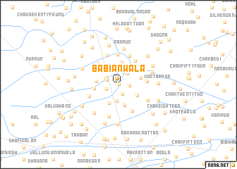 map of Bābiānwāla