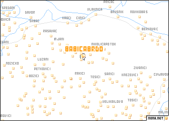 map of Babića Brdo