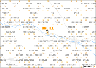 map of Babice