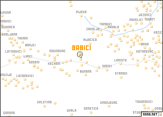 map of Babići