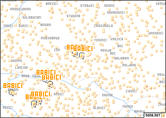 map of Babići