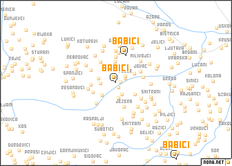 map of Babići