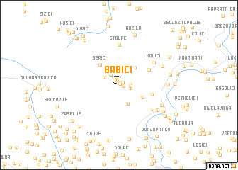 map of Babići