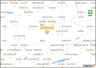 map of Babi Dół