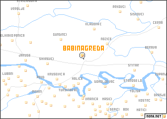 map of Babina Greda