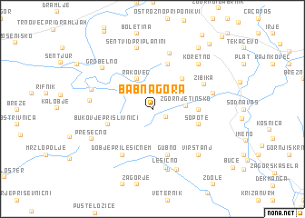 map of Babna Gora