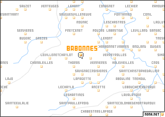 map of Babonnès