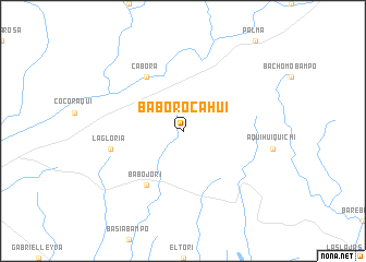map of Baborocahui