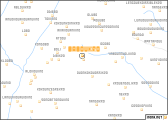 map of Baboukro