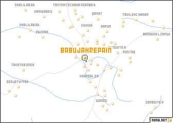 map of Bābūjahr-e Pā\