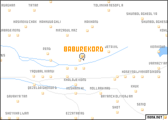 map of Bābūr-e Kord