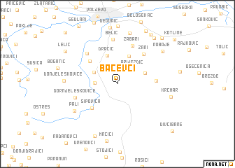 map of Bačevci