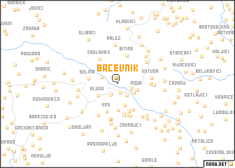 map of Bačevnik