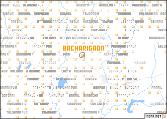 map of Bāchārigaon