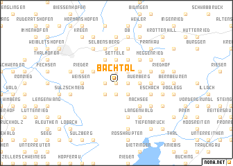 map of Bachtal