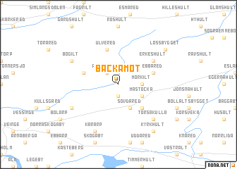 map of Bäckamot