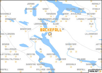 map of Bäckefall