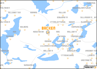 map of Bäcken