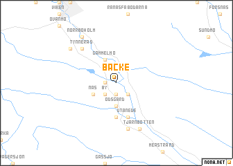 map of Backe