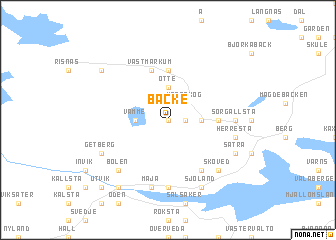 map of Backe