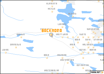 map of Bäckmora