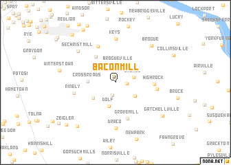map of Bacon Mill