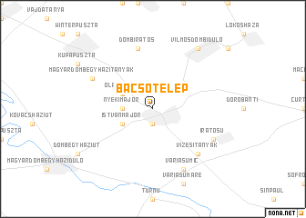 map of Bacsótelep