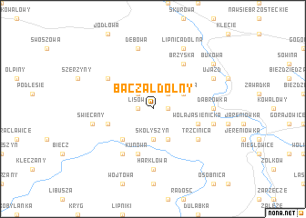 map of Bączal Dolny