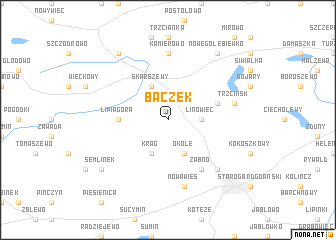 map of Bączek