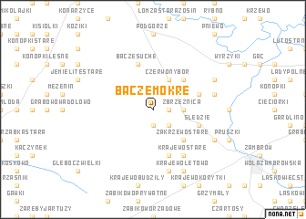 map of Bacze Mokre