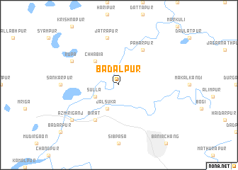 map of Bādalpur