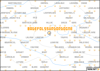map of Badefols-sur-Dordogne