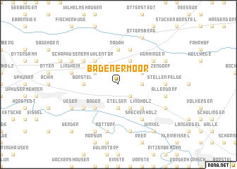 map of Badenermoor
