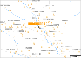 map of Bādengān-e Pāʼīn