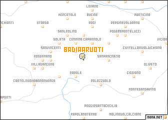 map of Badia a Ruoti