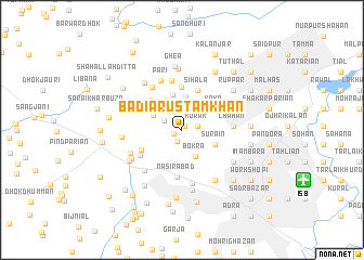 map of Bādia Rustam Khān