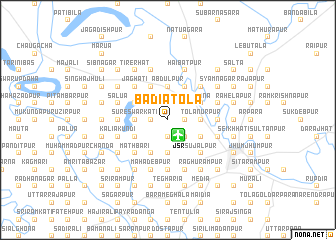 map of Bādiātola