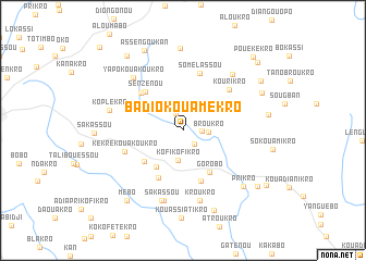 map of Badiokouamékro